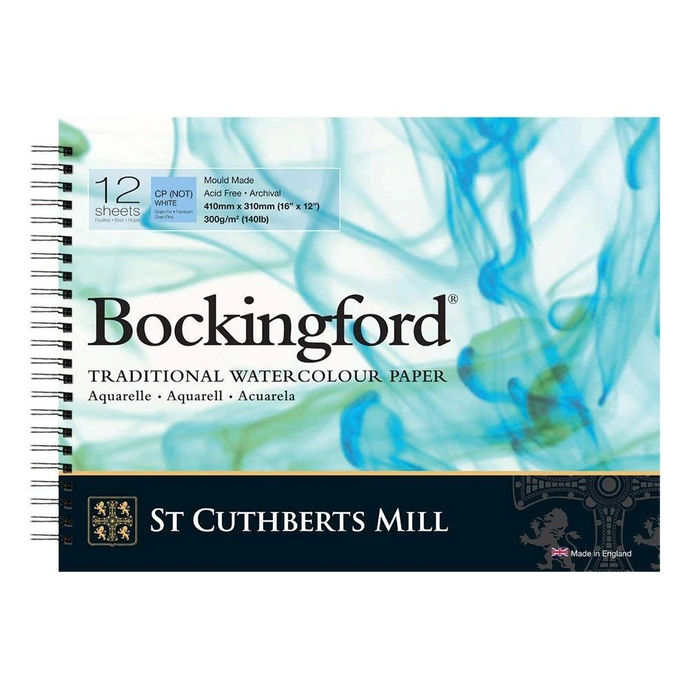Bockingford Spiral Bound Cold Pressed 300gsm Watercolour Pads 1 Bockingford Spiral Bound Cold Pressed 300gsm Watercolour Pads