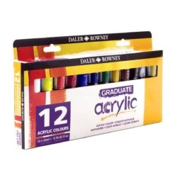 Daler-Rowney Daler Rowney Graduate Acrylic Set 12 X 22ml -Pencils Artists 1000123 b