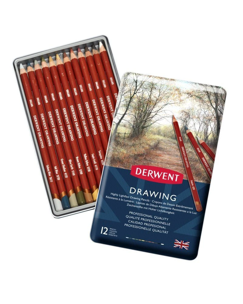Derwent Drawing Pencils 12 Tin 1 Derwent Drawing Pencils 12 Tin