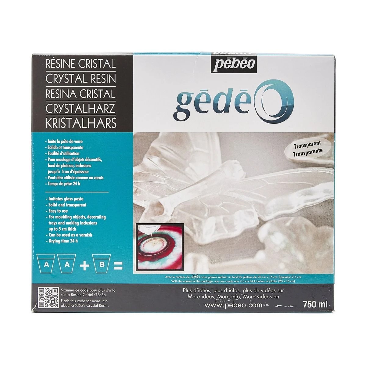 Pebeo Gedeo Crystal Resin 750ml 1 Pebeo Gedeo Crystal Resin 750ml