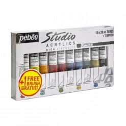 Pebeo Studio Acrylic Set 10 X 20ml 5 Pebeo Studio Acrylic Set 10 X 20ml -Pencils Artists 1000556 b