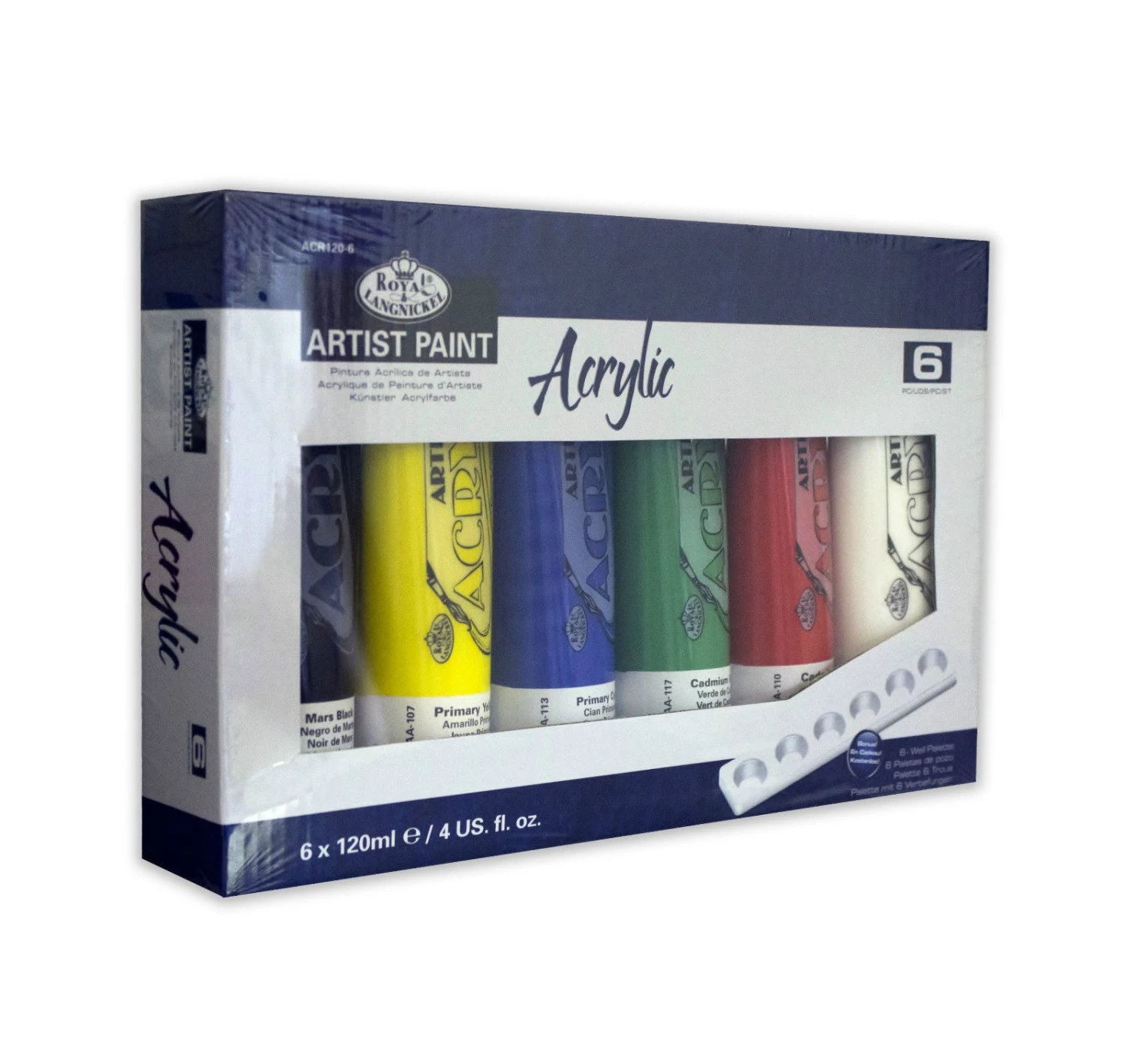 Royal & Langnickel Artist Acrylic Paint 6 X 120ml 2 Royal & Langnickel Artist Acrylic Paint 6 X 120ml - Image 2