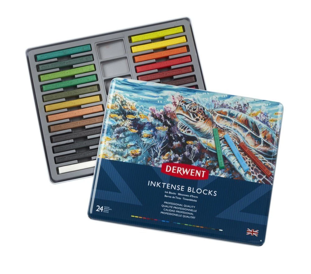 Derwent Inktense Blocks 24 Tin 1 Derwent Inktense Blocks 24 Tin