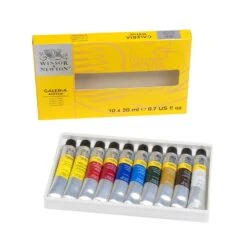 Winsor & Newton Galeria Acrylic Paint Set 10 X 20ml -Pencils Artists 1001009 b