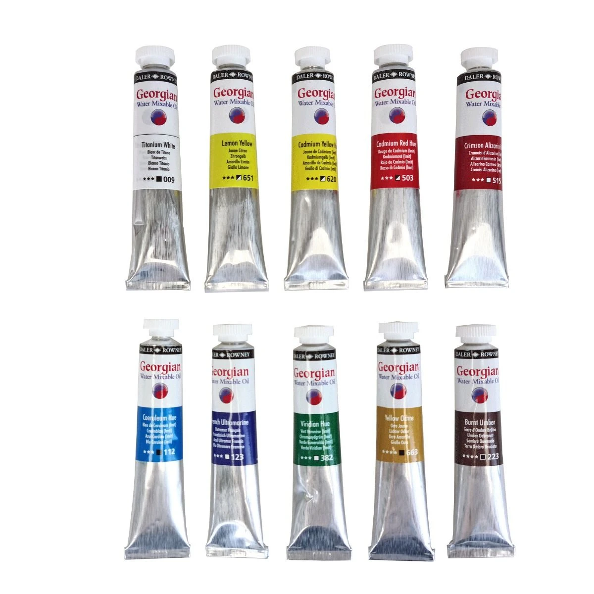 Daler-Rowney Daler Rowney Georgian Water Mixable Oil Introduction Set 10 X 20ml 4 Daler-Rowney Daler Rowney Georgian Water Mixable Oil Introduction Set 10 X 20ml - Image 4
