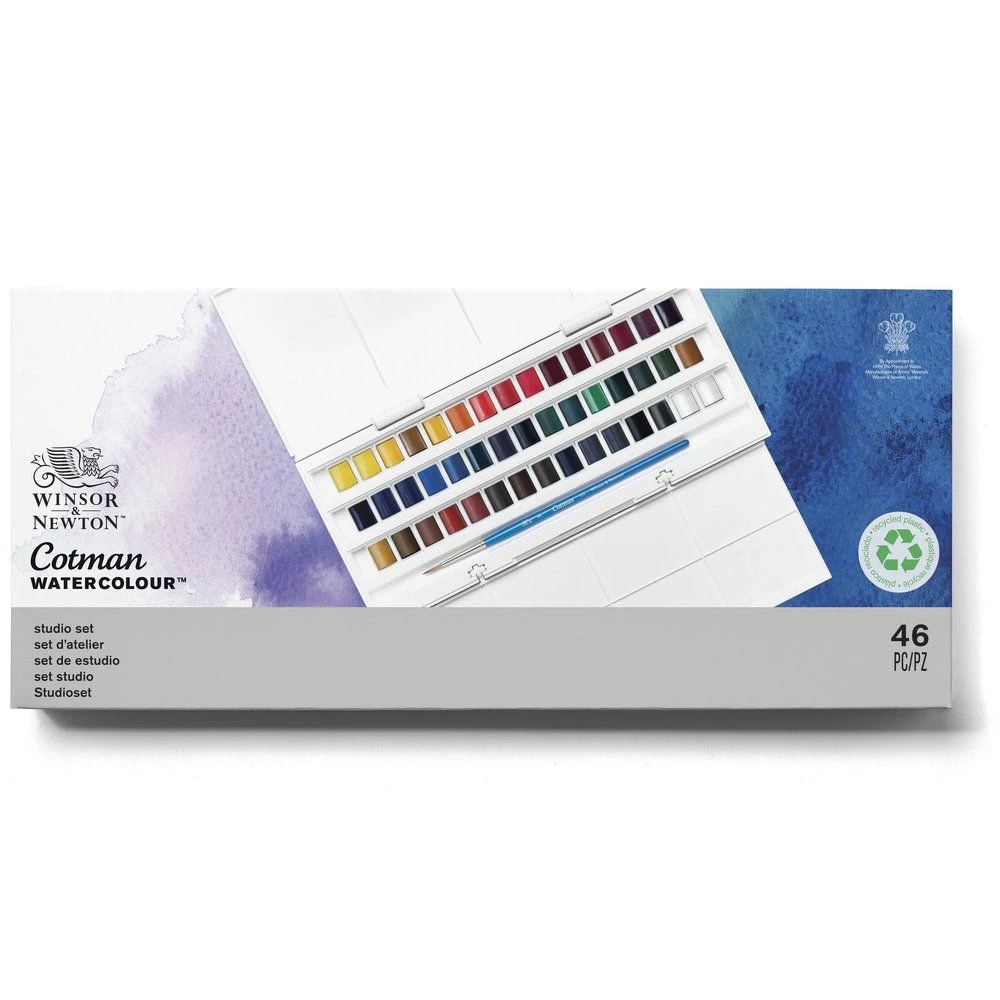 Winsor & Newton Cotman Watercolour Studio Set 45 Half Pans