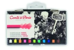 Conte A Paris Artists Colour Crayons 12 Assorted Colours