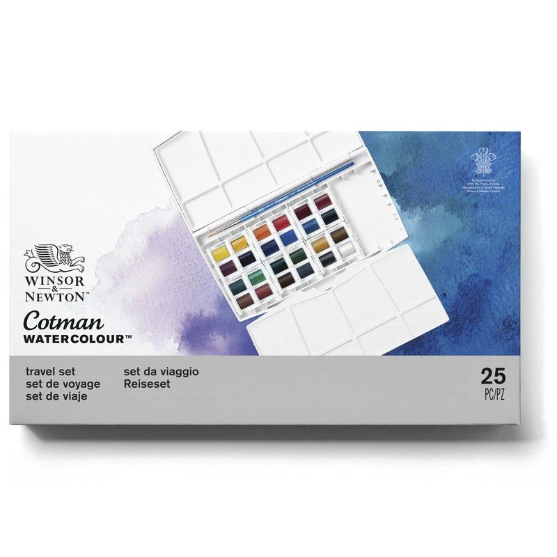 Winsor & Newton Cotman Watercolour Half Pan Travel Set 24 1 Winsor & Newton Cotman Watercolour Half Pan Travel Set 24