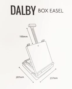 Dalby Wooden Table Top Box Easel -Pencils Artists 1001311 b