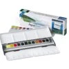 Daler-Rowney Daler Rowney Aquafine Watercolour Metal Box 12 Half Pan Set