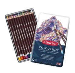 Derwent Coloursoft Pencils 12 Tin