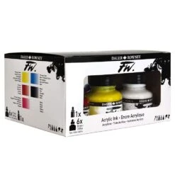 Daler-Rowney Daler Rowney FW Acrylic Ink Primary Set 6 X 29.5ml With Marker