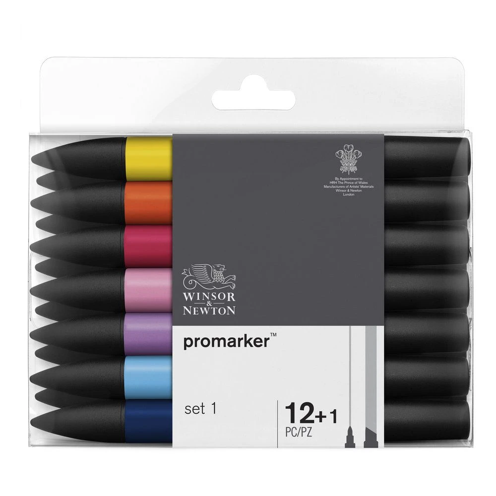 Winsor & Newton Promarker 12+1 Set #1 1 Winsor & Newton Promarker 12+1 Set #1