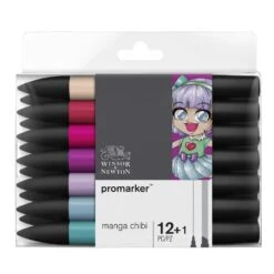 Winsor & Newton Promarker 12+1 Manga Chibi Set
