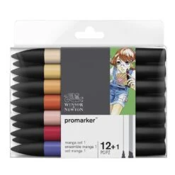 Winsor & Newton Promarker 12+1 Manga Set #1