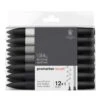 Winsor & Newton Promarker Brush 12+1 Neutral Tones Set