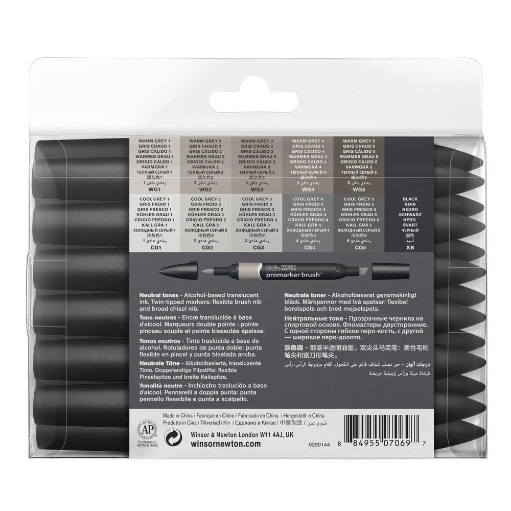 Winsor & Newton Promarker Brush 12+1 Neutral Tones Set 3 Winsor & Newton Promarker Brush 12+1 Neutral Tones Set - Image 3