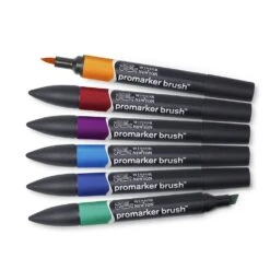 Winsor & Newton Promarker Brush 6 Rich Tones Set 7 Winsor & Newton Promarker Brush 6 Rich Tones Set -Pencils Artists 2000697 box c
