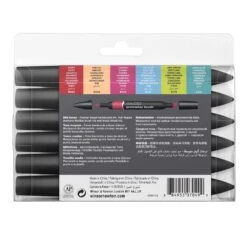 Winsor & Newton Promarker Brush 6 Mid Tones Set -Pencils Artists 2000750 box b