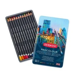 Derwent Procolour Professional Quality Colour Pencil 12 Tin
