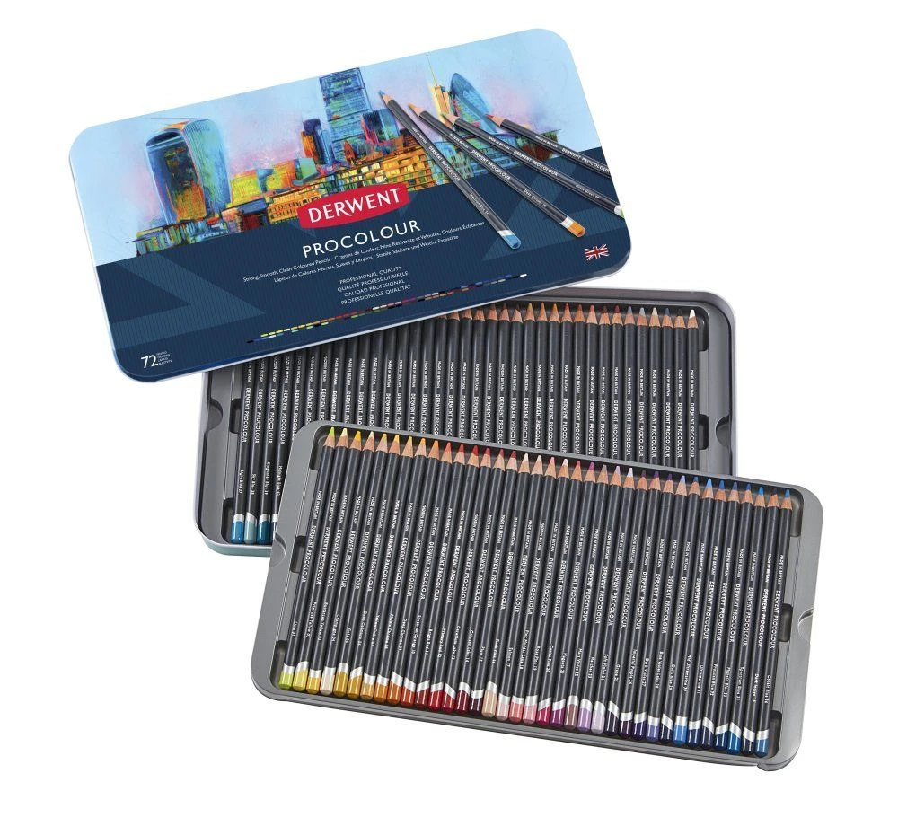 Derwent Procolour Professional Quality Colour Pencil 72 Tin 1 Derwent Procolour Professional Quality Colour Pencil 72 Tin