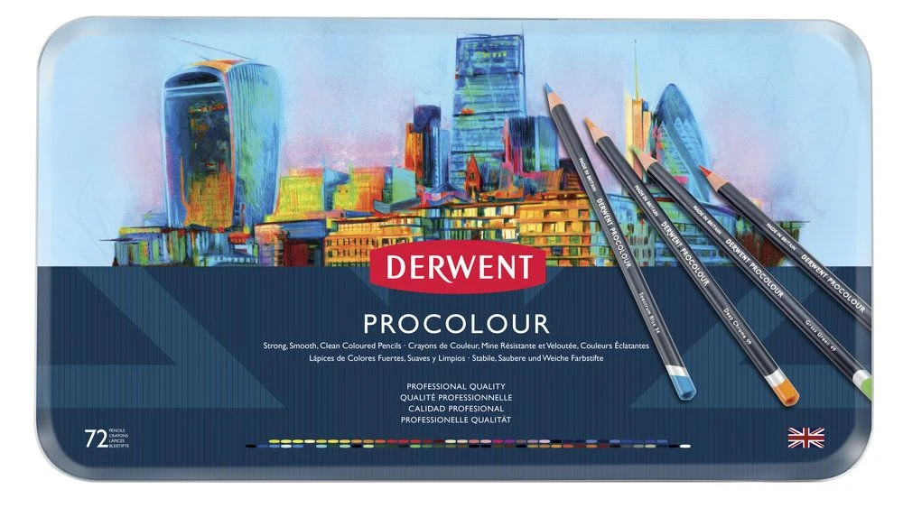 Derwent Procolour Professional Quality Colour Pencil 72 Tin 2 Derwent Procolour Professional Quality Colour Pencil 72 Tin - Image 2