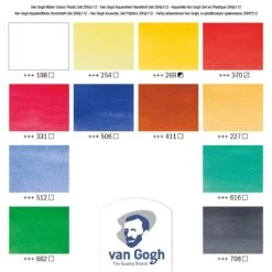 Van Gogh Watercolour 12 X 10ml Paint Box Set 7 Van Gogh Watercolour 12 X 10ml Paint Box Set -Pencils Artists 2001001 e