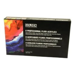 Golden 8 X 15ml Professional Fluid Acrylics Set