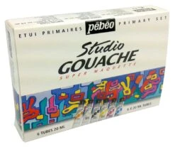 Pebeo Studio Gouache Paint Primary Set 6 X 20ml