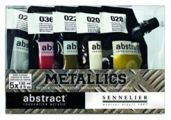 Sennelier Abstract Acrylic Metallics Set 5 X 120ml