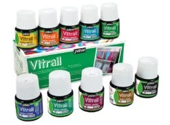 Pebeo Vitrail Glass Paint Assorted 10 X 45ml Box Set
