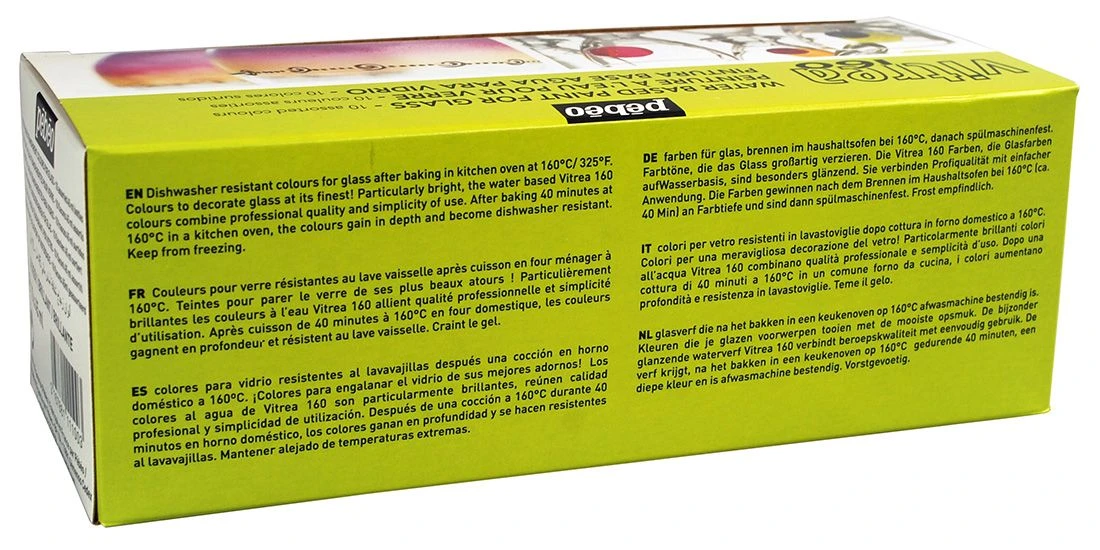 Pebeo Vitrea 160 Glass Paint Assorted 10 X 45ml Box Set 3 Pebeo Vitrea 160 Glass Paint Assorted 10 X 45ml Box Set - Image 3