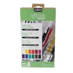 Pebeo Vitrea 160 Glass Paint Exploration Set 12 X 20ml
