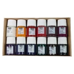 Pebeo Vitrea 160 Glass Paint Exploration Set 12 X 20ml -Pencils Artists 2001157 exp c
