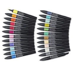 Winsor & Newton Promarker Arts & Illustration Wallet 24 Pen Set -Pencils Artists 2001162 d 2