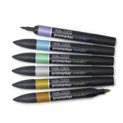 Winsor & Newton Promarker Metallic 6 Set -Pencils Artists 2001163 box c