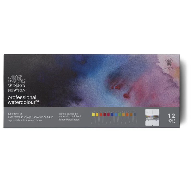 Winsor & Newton Professional Watercolour 12pc Tube Travel Tin 1 Winsor & Newton Professional Watercolour 12pc Tube Travel Tin