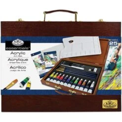 Royal & Langnickel Acrylic Art Set In Wooden Box 25pc