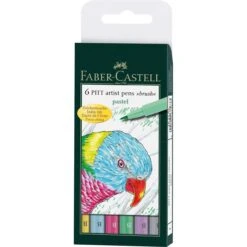 Faber-Castell Pitt Artist Brush Pens Pastel Set 6pc