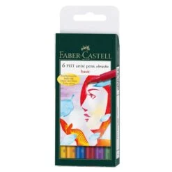 Faber-Castell Pitt Artist Brush Pens Basic Set 6pc