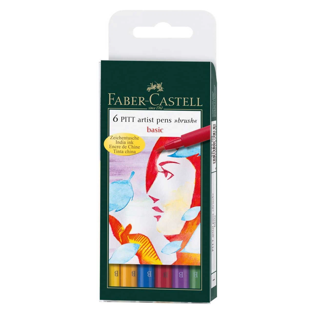 Faber-Castell Pitt Artist Brush Pens Basic Set 6pc 1 Faber-Castell Pitt Artist Brush Pens Basic Set 6pc