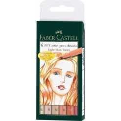 Faber-Castell Pitt Artist Brush Pens Light Skin Tones Set 6pc