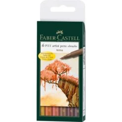 Faber-Castell Pitt Artist Brush Pens Terra Set 6pc