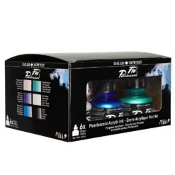 Daler-Rowney Daler Rowney FW Pearlescent Acrylic Ink Set 6 X 29.5ml With Marker