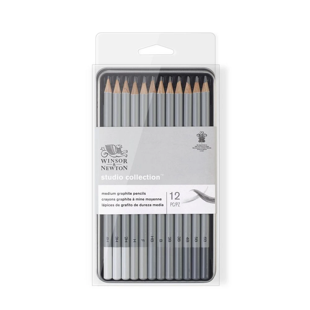 Winsor & Newton Studio Collection Graphite Pencils Medium 12pc Set