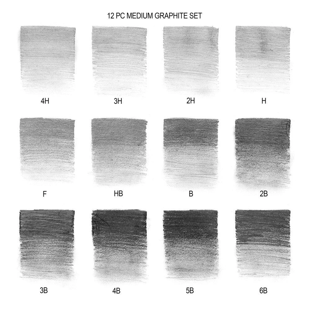 Winsor & Newton Studio Collection Graphite Pencils Medium 12pc Set 4 Winsor & Newton Studio Collection Graphite Pencils Medium 12pc Set - Image 4