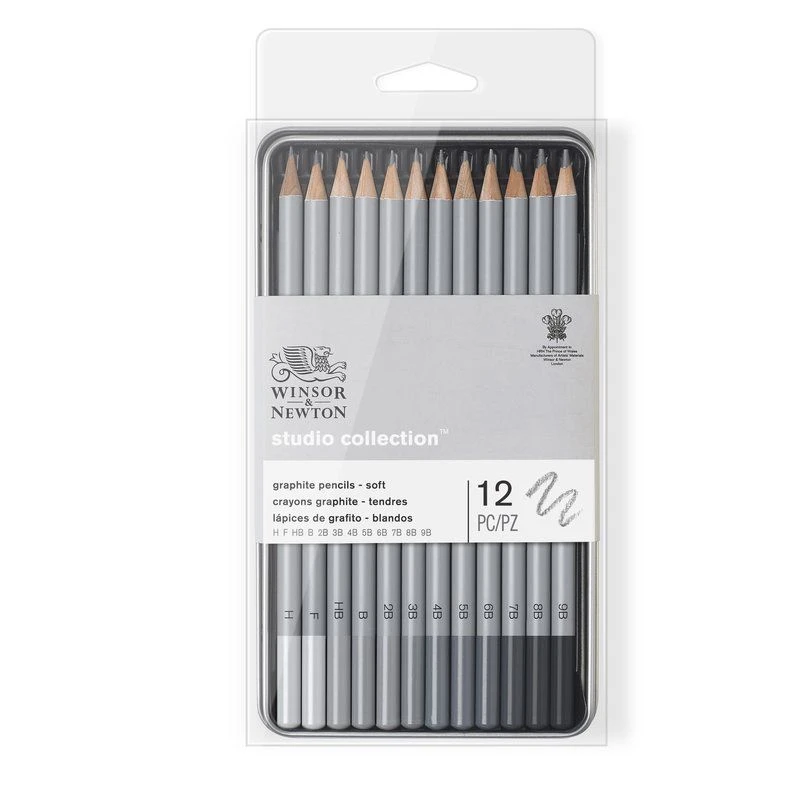 Winsor & Newton Studio Collection Graphite Pencils Soft 12pc Set