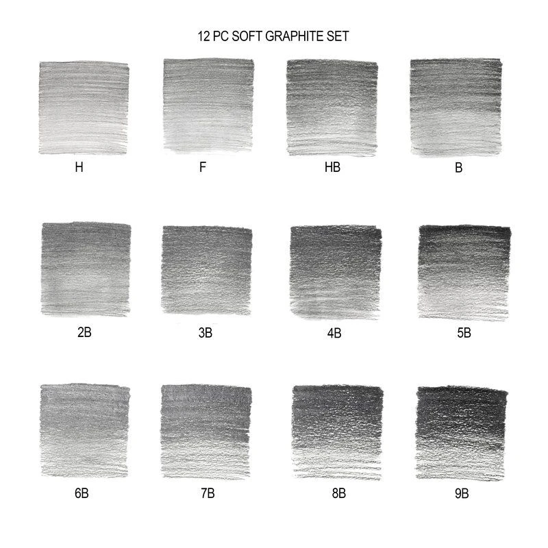 Winsor & Newton Studio Collection Graphite Pencils Soft 12pc Set 2 Winsor & Newton Studio Collection Graphite Pencils Soft 12pc Set - Image 2