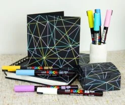 Uni POSCA Paint Markers PC-1MR Ultra-Fine Set Of 8 Pastel Colours -Pencils Artists 2001658 a