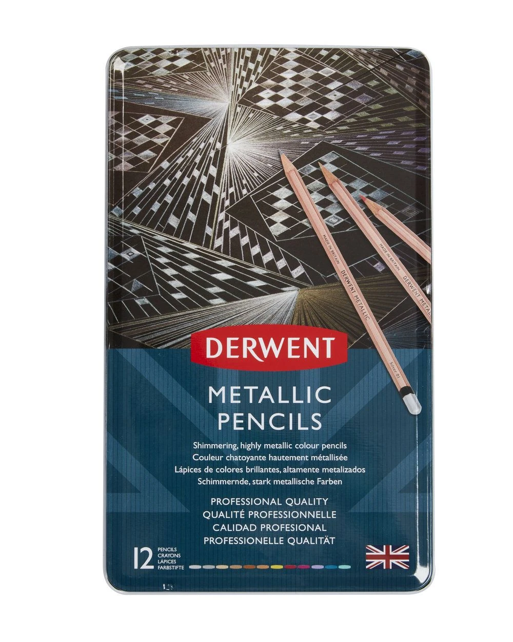 Derwent Metallic Pencils 12 Tin 1 Derwent Metallic Pencils 12 Tin